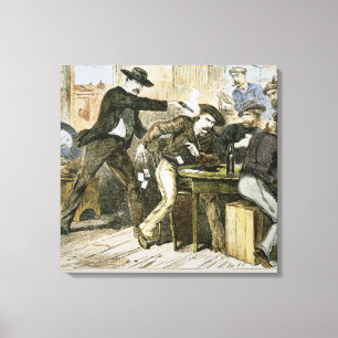 Toile Assassinat de 'Wild Bill' (W.B. Hickok) par Jack