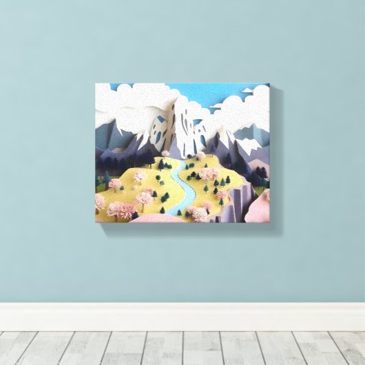 Toile Assemblage Pastel Valley (Insitu (Plancher de Bois))