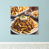 Toile Assiette de Poutine (Insitu (Plancher de Bois))
