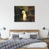 Toile Assis jolie ou regarder TV Dachshund Canvas (Insitu(Chambre))