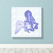 Toile Assis Mermaid bleu (Insitu (Plancher de Bois))