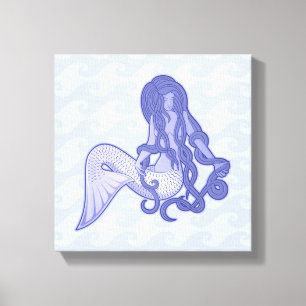 Toile Assis Mermaid bleu
