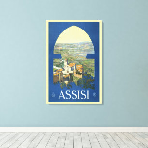 Toile Assisi Italie Voyage Artistique Vintage Basilique