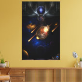 Toile Astéroïde Apocalypse Fractage Art Spacescape (Insitu(Salon))