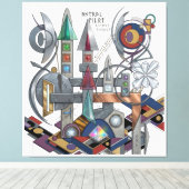 Toile Astral Pilot: El Lissitzky Style Constructivist My (Insitu (Plancher de Bois))