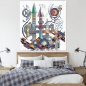 Toile Astral Pilot: El Lissitzky Style Constructivist My (Insitu(Chambre))