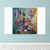 Toile Astral Pilot: Kandinsky Style Abstract Expressioni (Insitu (Plancher de Bois))