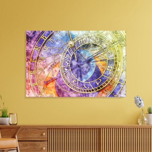 Toile Astrologie temps colorée Abstraite (Insitu(Salon))