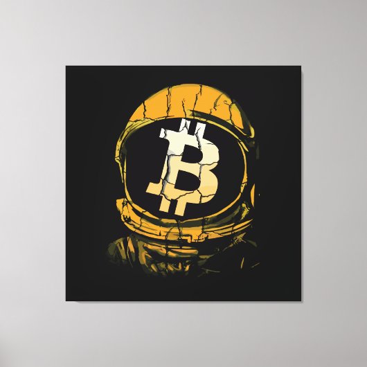 Toile Astronaut Bitcoin-Crypto (Recto)