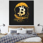 Toile Astronaut Bitcoin-Crypto (Insitu(Chambre))