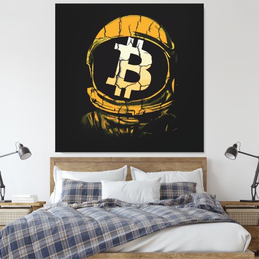 Toile Astronaut Bitcoin-Crypto (Insitu(Chambre))