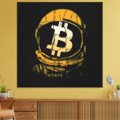 Toile Astronaut Bitcoin-Crypto (Insitu(Salon))