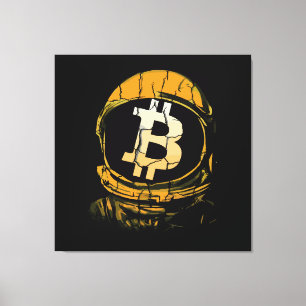Toile Astronaut Bitcoin-Crypto