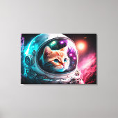 Toile Astronaut de chat spatial drôle Kitty Galaxy Unive (Recto)