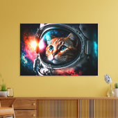Toile Astronaut de chat spatial drôle Kitty Galaxy Unive (Insitu(Salon))
