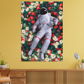 Toile Astronaut Floating in Flowers Surreal Nature Art (Insitu(Salon))