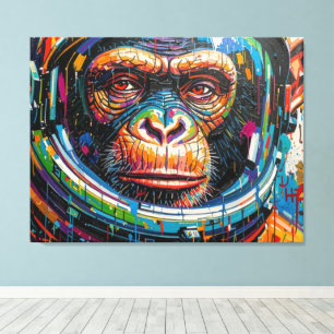 TOILE ASTRONAUTE CHIMPANZÉE RENTRE À LA MAISON-11