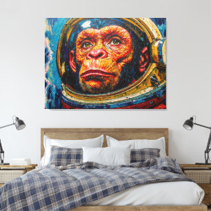 TOILE ASTRONAUTE CHIMPANZÉE RENTRE À LA MAISON-4