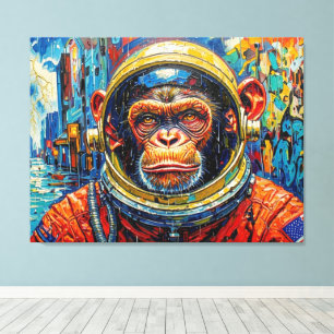 TOILE ASTRONAUTE CHIMPANZÉE RENTRE À LA MAISON-8