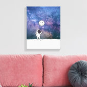 Toile Astronaute dans l'espace avec ballon de lune cosmo (Insitu(Salon))
