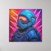 Toile Astronaute de Neon Cyberpunk (Recto)