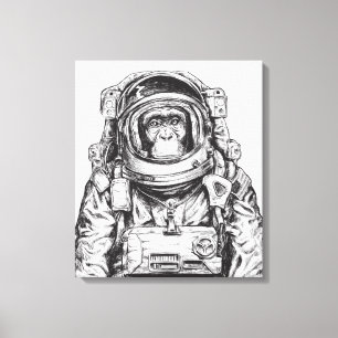 Toile Astronaute de singe
