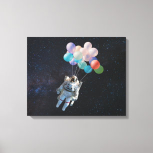 Toile Astronaute Stars & Space Colorful Balloons