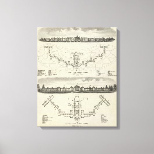 Toile Asylums, fou de l'État du Kansas (Recto)