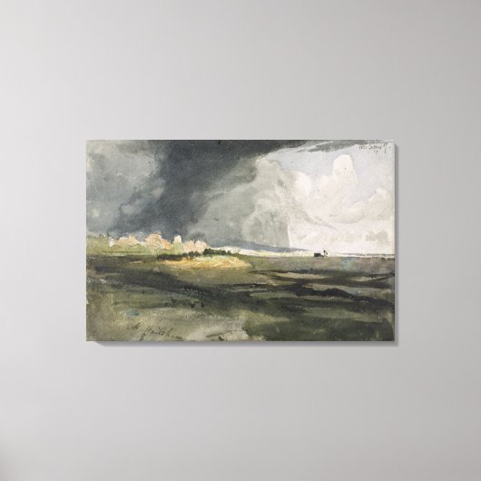 Toile At Hailsham, Sussex: A Storm Approaching, 1821 (w/ (Recto)