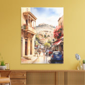 Toile Athènes Grèce aquarelle (Insitu(Salon))