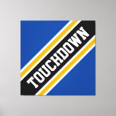 Toile Athletic Bleu Jaune Noir TOUCHDOWN Stripes (Recto)