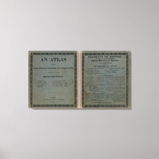 Toile Atlas accompagnant Worcester's Epitome (Recto)