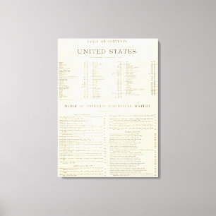 Toile Atlas répertorié du monde Etats-Unis