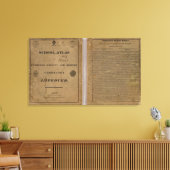 Toile Atlas scolaire avec géographie moderne (Insitu(Salon))