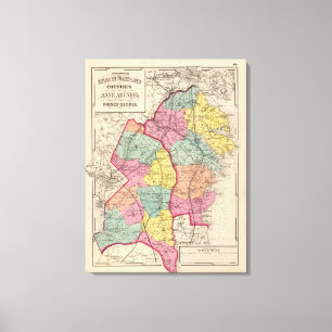 Toile Atlas topographique des comtés 4 du Maryland