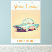 Toile Atomic Futuristic Bubble Blaster Car (Insitu (Plancher de Bois))