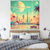 Toile Atomic Futuristic New Florida (Insitu(Chambre))
