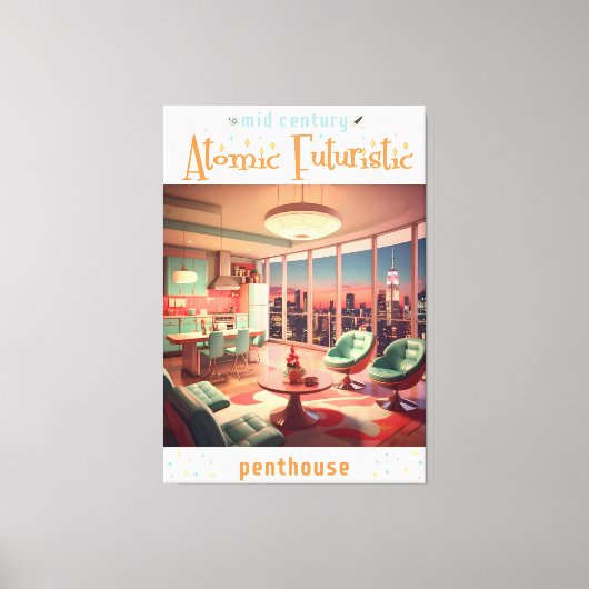 Toile Atomic Futuristic Penthouse Apartment (Recto)