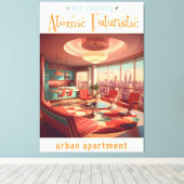 Toile Atomic Futuristic Urban Apartment (Insitu (Plancher de Bois))