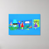 Toile Atomique Palm Springs Cocktail Party Enveloppé Can (Recto)