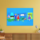 Toile Atomique Palm Springs Cocktail Party Enveloppé Can (Insitu(Salon))