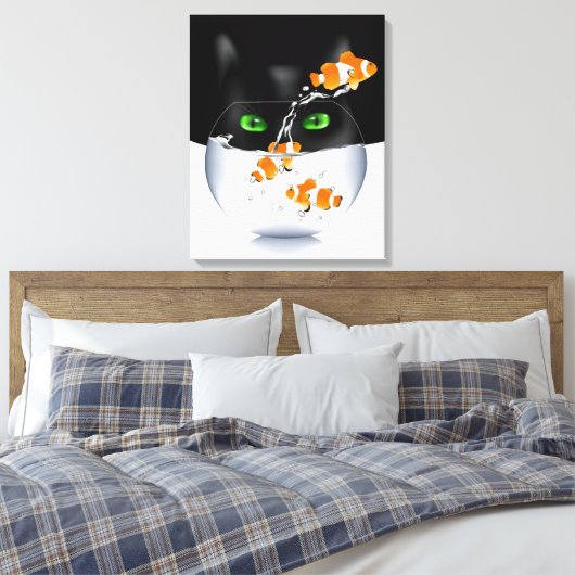 Toile Attaque de collation de chat Kitty (Insitu(Chambre))