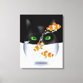 Toile Attaque de collation de chat Kitty (Recto)