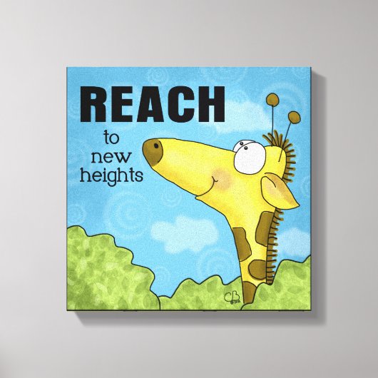 Toile Atteindre New Heights Giraffe (Recto)