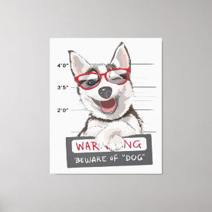 Toile Attention Au Chien Cadeaux Pour Le Propriétaire D