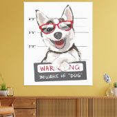 Toile Attention Au Chien | Cadeaux Pour Propriétaire De  (Insitu(Salon))