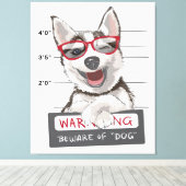 Toile Attention Au Chien | Cadeaux Pour Propriétaire De  (Insitu (Plancher de Bois))