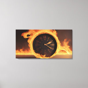 Toile Attention au feu, pas le temps