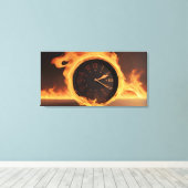 Toile Attention au feu, pas le temps (Insitu (Plancher de Bois))