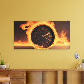 Toile Attention au feu, pas le temps (Insitu(Salon))